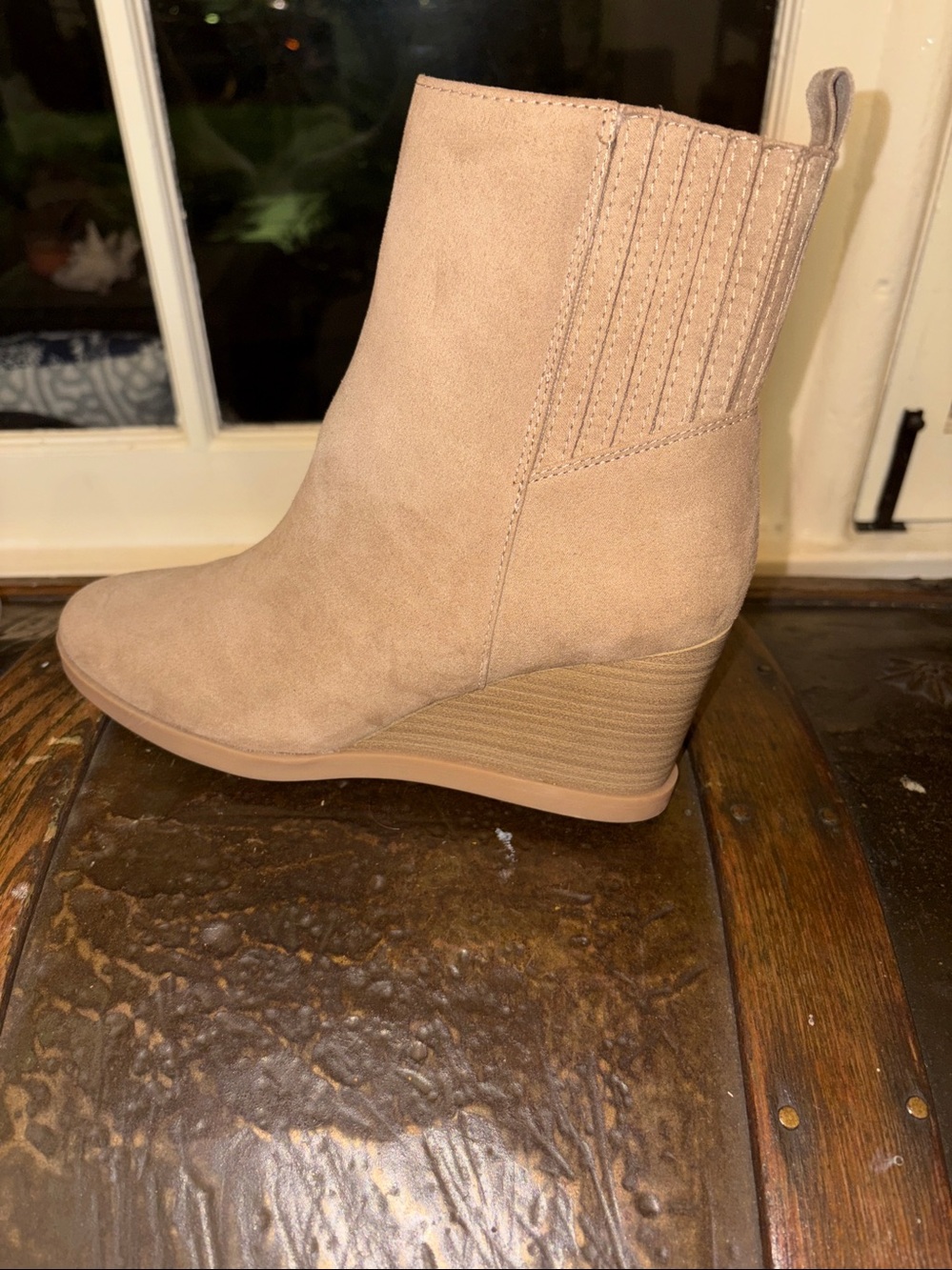 Tan booties never worn size 8.5